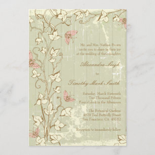  land rustieke crème bruiloft uitnodiging