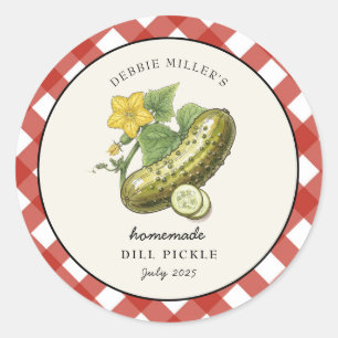 Land rustieke Dill augurk Inblikken pot label