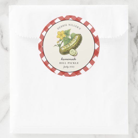 Land rustieke Dill augurk Inblikken pot label (Tas)