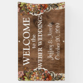 Land Rustieke Herfst Herfst Custom Wedding Banner (Verticaal)