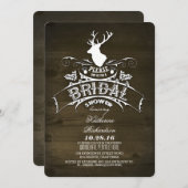 Land rustieke herten bruids douche uitnodigingen (Voorkant / Achterkant)