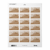 Land Rustieke Kant Bruiloft Etiket (Full Sheet)