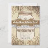 Land rustieke Mason Jar bruiloft uitnodigingen (Voorkant)