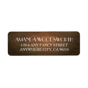 Land Rustieke Schuur Houten Bruiloft Labels