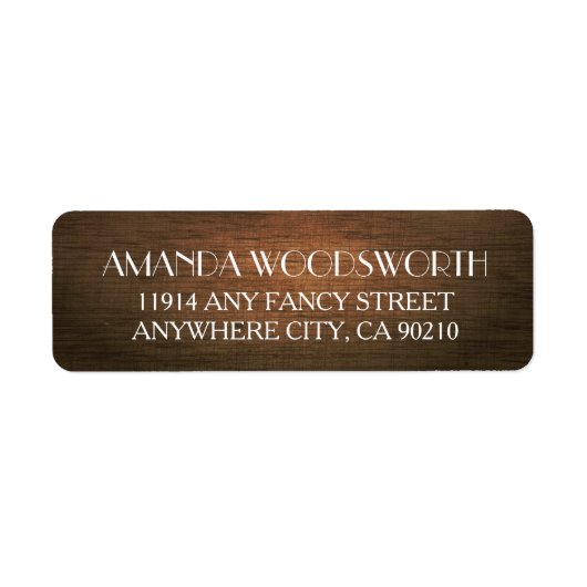 Land Rustieke Schuur Houten Bruiloft Labels (Voorkant)