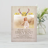 Land Rustieke Zonnebloemen Verjaardagsfoto Kaart (Staand voorkant)