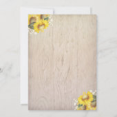 Land Rustieke Zonnebloemen Verjaardagsfoto Kaart (Achterkant)