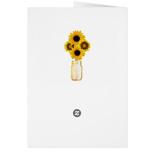 Land Rustige Gele Mason Jars Hartelijk dank (Achterkant)