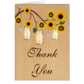 Land Rustige Gele Mason Jars Hartelijk dank (Voorkant)