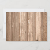 Land Rustige houtmonogram sparen de datum Save The Date (Achterkant)