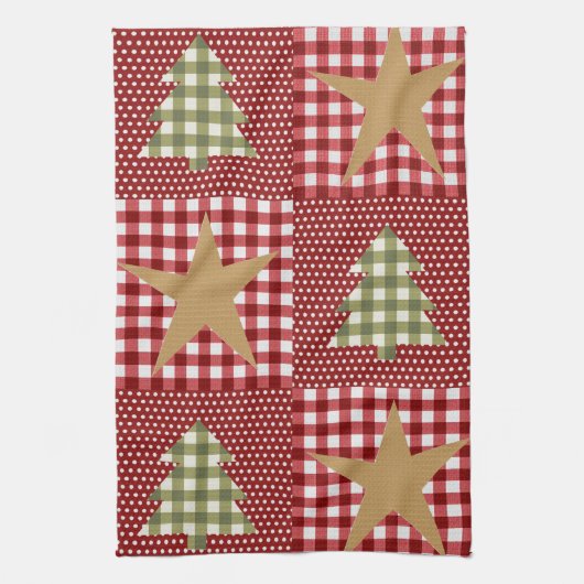 Land Rustige kerst Theedoek (Verticaal)