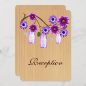 Land Rustige Paarse Mason Jars Ontvangt Kaart (Voorkant / Achterkant)