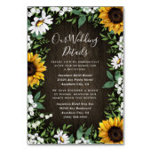 Land Rustige Sunflower Wedding Insert-kaarten Kaart (Voorkant)
