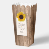 Land Rustige zonnebloem & bruinwoudhuwelijk Bedankdoosjes (Voorkant)