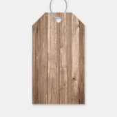 Land Rustige zonnebloem & bruinwoudhuwelijk Cadeaulabel (Achterkant)