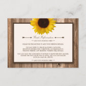Land Rustige zonnebloem & bruinwoudhuwelijk Informatiekaartje (Voorkant)