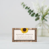 Land Rustige zonnebloem & bruinwoudhuwelijk Informatiekaartje (Staand voorkant)