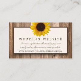Land Rustige zonnebloem & bruinwoudhuwelijk Informatiekaartje