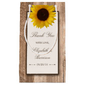 Land Rustige zonnebloem & bruinwoudhuwelijk Klein Cadeauzakje (Voorkant)