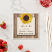 Land Rustige zonnebloem & bruinwoudhuwelijk Servetten (Insitu)