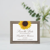 Land Rustige Zonnebloem op schoot behalve de datum Briefkaart (Staand voorkant)