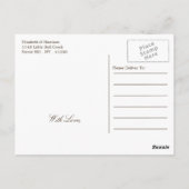 Land Rustige Zonnebloem op schoot behalve de datum Briefkaart (Achterkant)