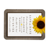 Land Rustige Zonnebloem op schoot behalve de datum Magneet (Horizontaal)