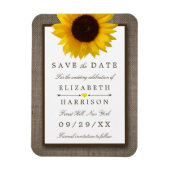 Land Rustige Zonnebloem op schoot behalve de datum Magneet (Verticaal)