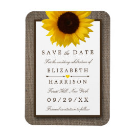 Land Rustige Zonnebloem op schoot behalve de datum Magneet