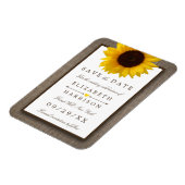 Land Rustige Zonnebloem op schoot behalve de datum Magneet (Linkerzijde)