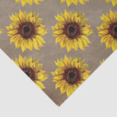 Land Rustige Zonnebloem Rigende Gift Wrap Weefsel Tissuepapier (Detail)