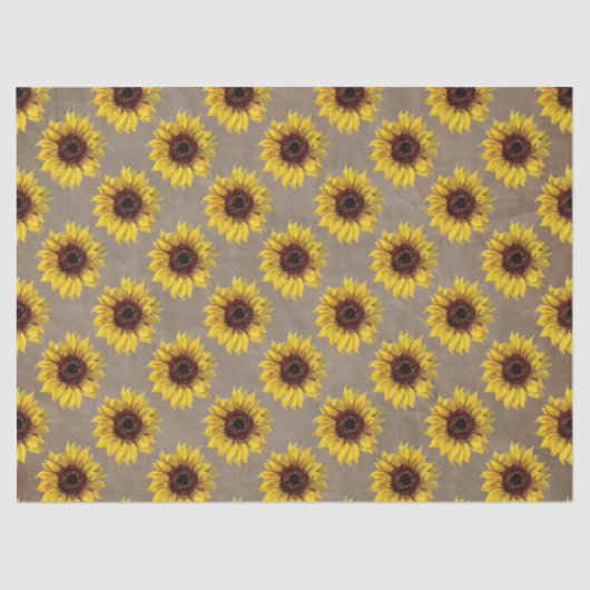 Land Rustige Zonnebloem Rigende Gift Wrap Weefsel Tissuepapier (Voorkant)