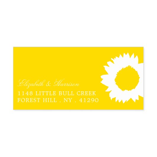 Land Rustige Zonnebloem Zelfinktende Stempel (Design)