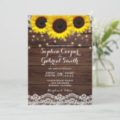 Land Rustige zonnebloemkant | Hout Weddenschap Kaart (Staand voorkant)