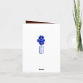 Land Rustisch Blauwe Mason Jars Hartelijk dank Bedankkaart (Achterkant)