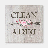 Land Rustisch Floral Roos Dishwasher Magnet (Voorkant)