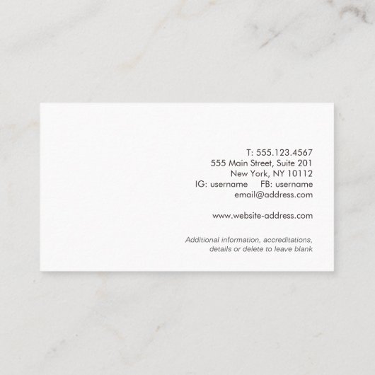 Land Rustisch geregenereerd hout Visitekaartje (Achterkant)