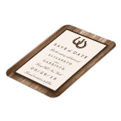 Land Rustisch Hoefijzer, bruin hout bespaart de da Magneet (Linkerzijde)