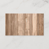 Land Rustisch Hoefijzer en bruin hout Informatiekaartje (Achterkant)