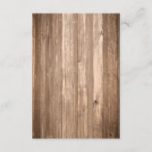 Land Rustisch Hoefijzer en bruin hout Informatiekaartje (Achterkant)