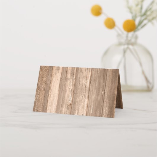 Land Rustisch Hoefijzer en bruin hout Plaatskaartje (Achterkant)