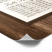 Land Rustisch Hoefijzer en bruin hout Poster (Hoek)