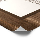 Land Rustisch Hoefijzer en bruin hout Poster (Hoek)