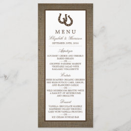 Land Rustisch Hoefijzer op het menu Bülap Wedding