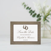 Land Rustisch Hoefijzer op overlapping sparen de d Aankondigingskaart (Staand voorkant)