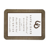 Land Rustisch Hoefijzer op overlapping sparen de d Magneet (Horizontaal)