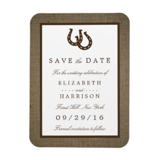 Land Rustisch Hoefijzer op overlapping sparen de d Magneet