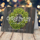 Land Rustisch hout Eerste Kerstkerst Nieuw startpu Feestdagen Kaart