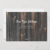 Land Rustisch hout Eerste Kerstkerst Nieuw startpu Feestdagenkaart (Achterkant)