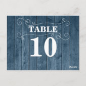 Land Rustisch hout Tafelnummer Kaart (Achterkant)